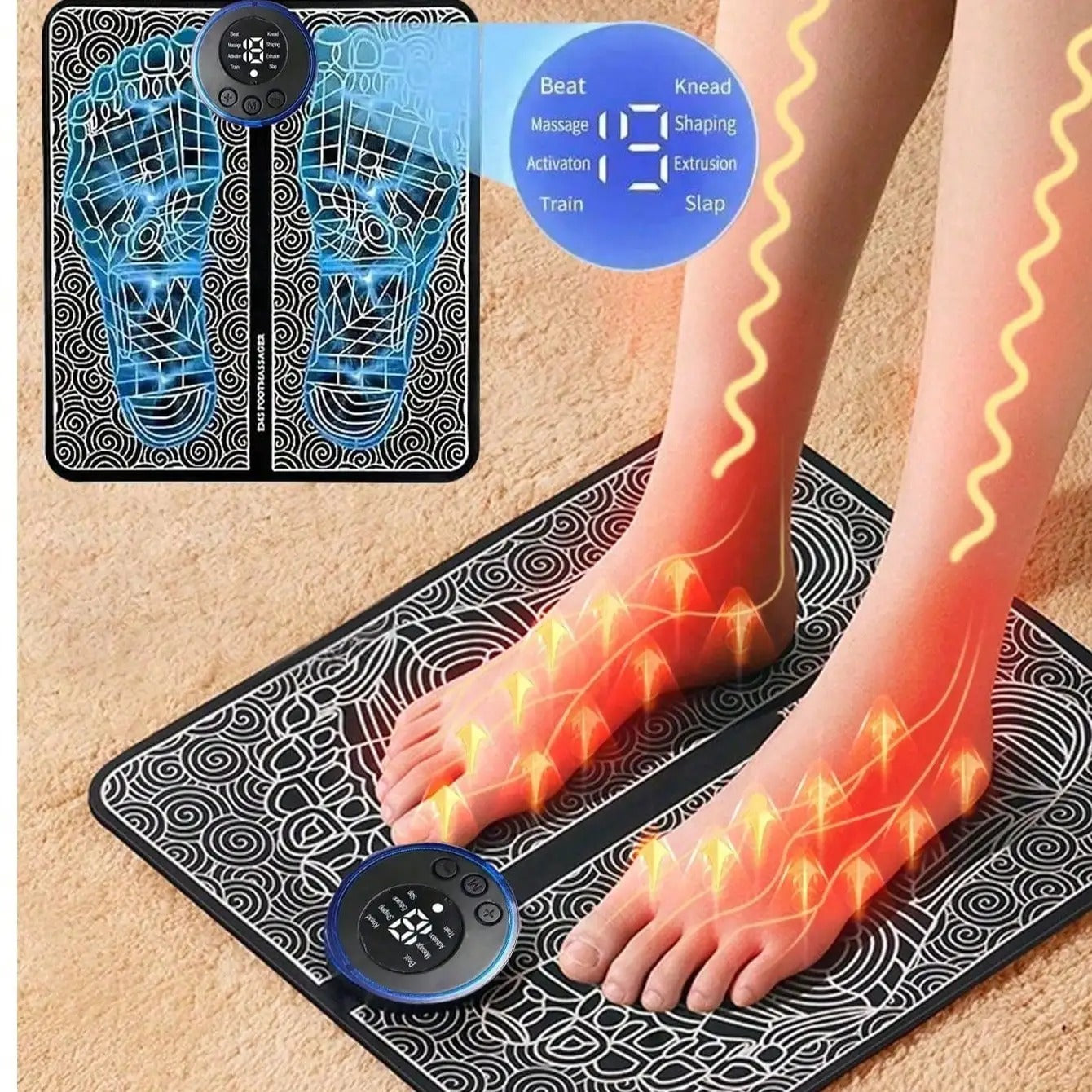 Rechargeable EMS Foot Massage Pad