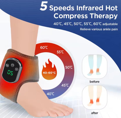 Vibration Wrist/Ankle Massager Infrared Hot Compress Therapy Hand