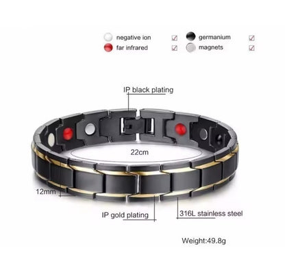 Luxury Stainless Steel Bio Magnetic Bracelet