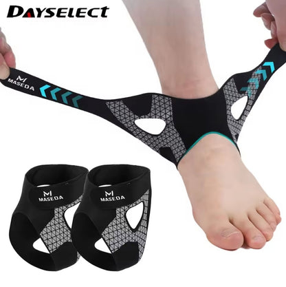 Ultra-thin Ankle Brace with Bi-directional Strap Compression
