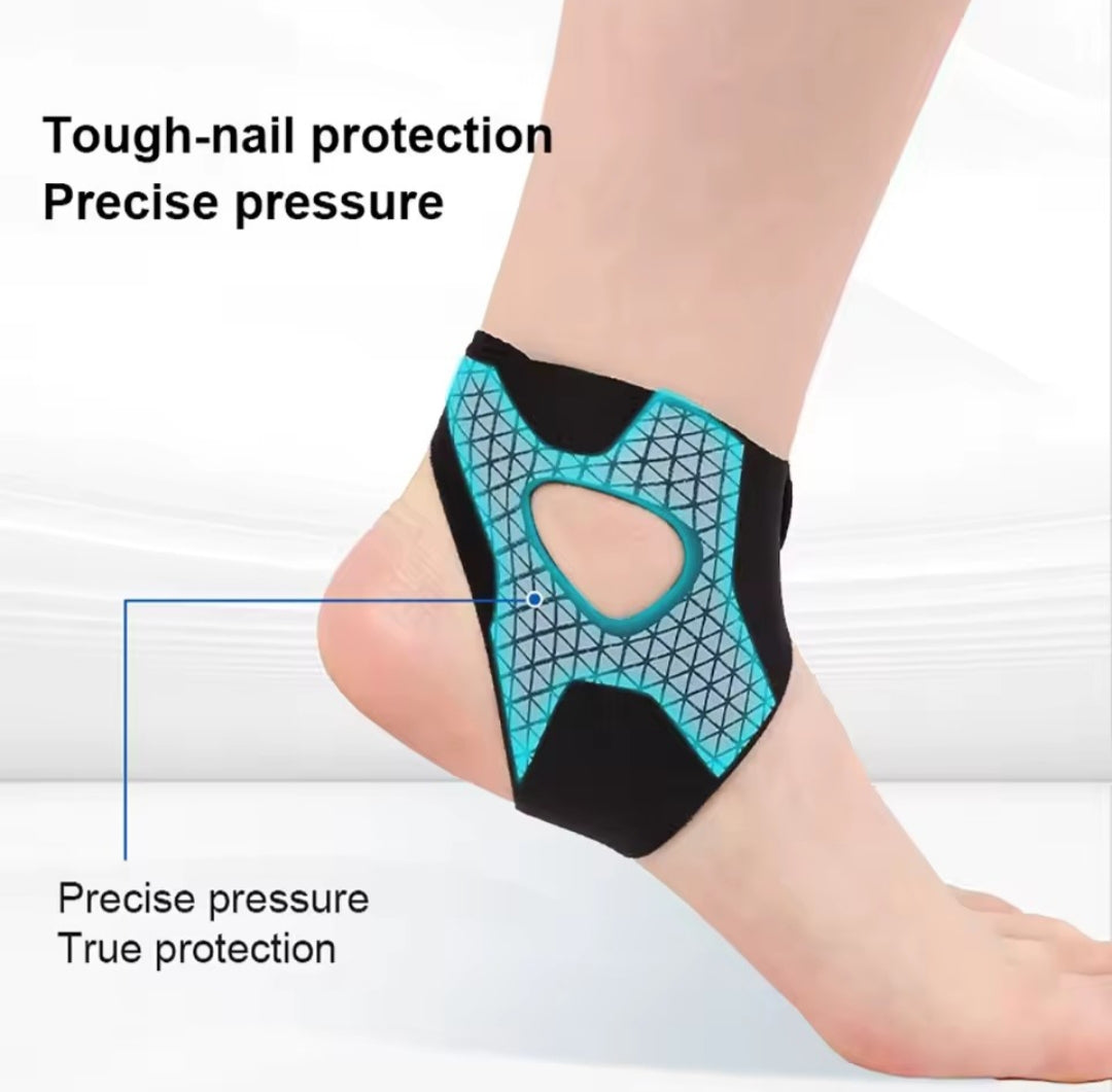 Ultra-thin Ankle Brace with Bi-directional Strap Compression